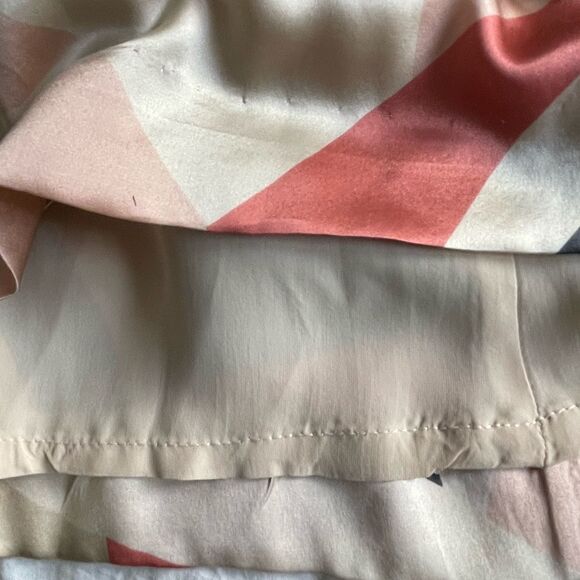 Adrienne Vittadini 100% silk abstract print midi sheath dress size 8 - Picture 9 of 10